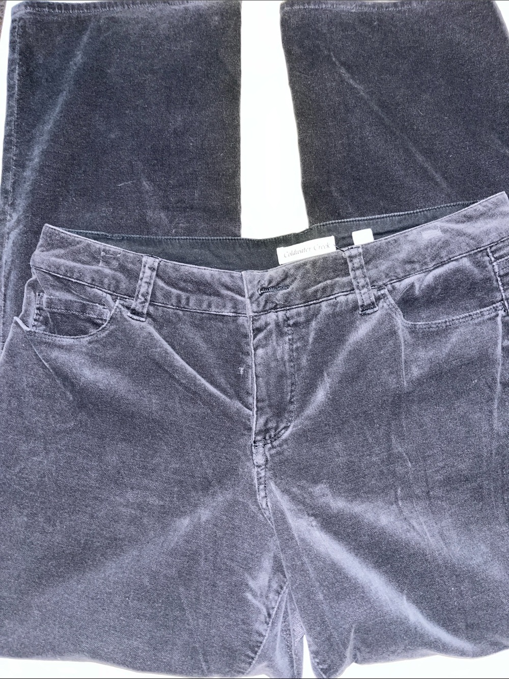 Coldwater Creek Dark Charcoal fine Corduroy Pants
